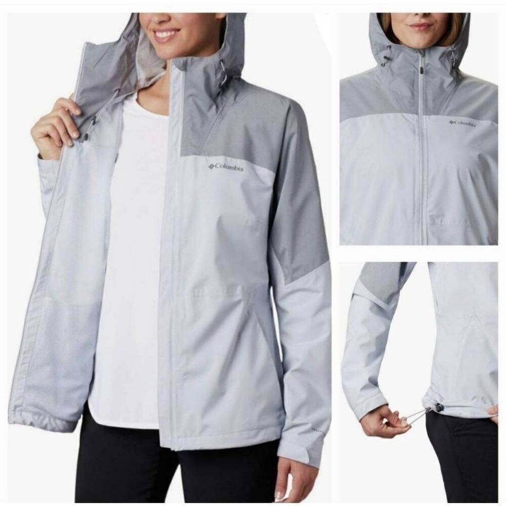 ☔️🔹️Columbia Blue Evolution Valley Two-Tone Zippered Jacket w/Hood Small